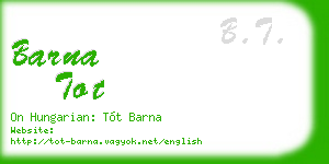 barna tot business card