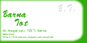 barna tot business card